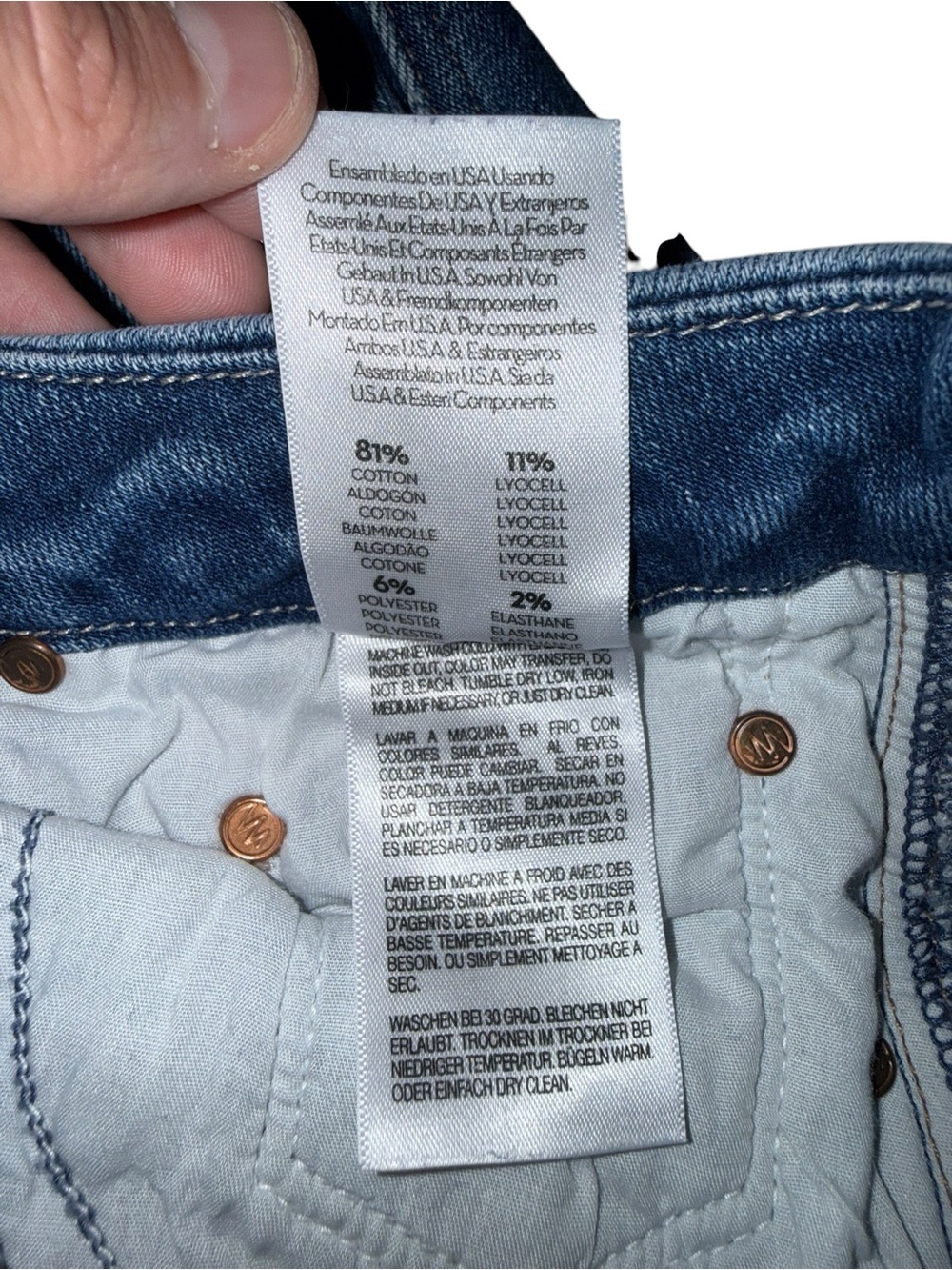MOTHER Denim The High Waisted Double Looker Hover Jeans – First Mate – Size 26 - Picture 8 of 8